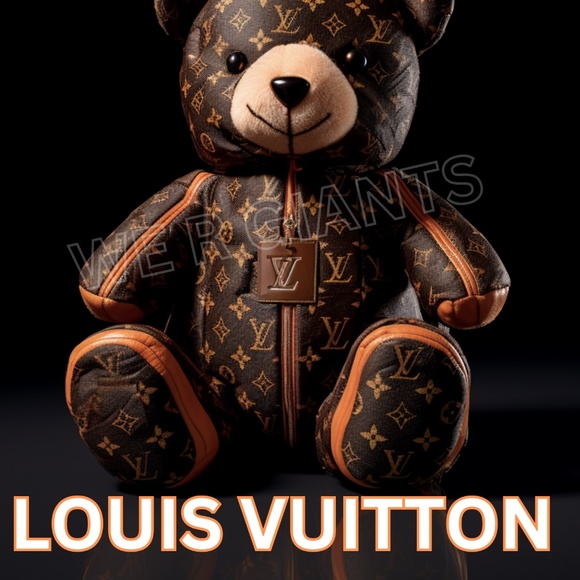 LOUIS VUITTON FRAMED ART 11x14 LITTLE LOUIE BEAR  BY THE ARTIST DENARDAI - Picture 2 of 3